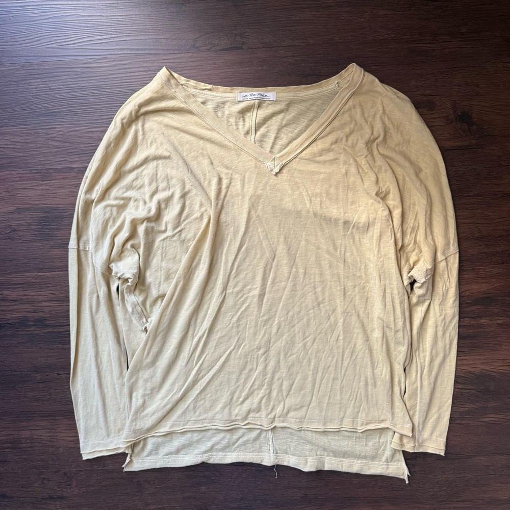 We The Free Nina V-Neck Long-sleeve Top in Camel
